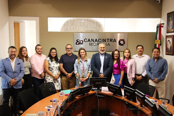 Daniela de los Santos aborda temas clave con Canacintra Morelia