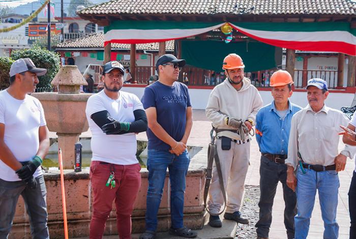 Dayana Pérez impulsa rehabilitación de espacios públicos en Opopeo previo a la Feria de la Silla