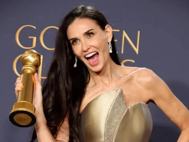 Demi Moore conquista su primer Globo de Oro