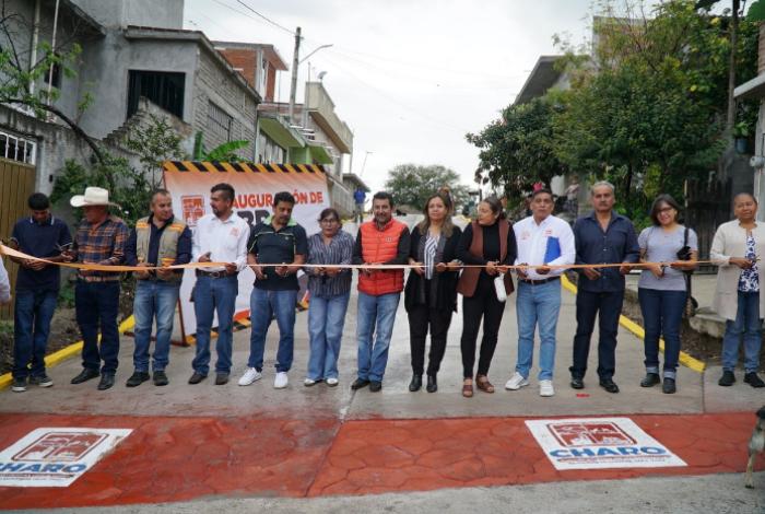 Después de rendir cuentas, Charo continúa con obras; inauguran la calle Hacia el Corral en San Antonio Corrales