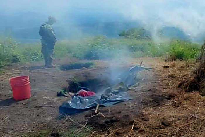 Destruyen 2 campamentos del crimen organizado en Parácuaro; aseguran 290 cartuchos útiles