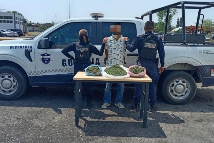 Detenido en Zamora un hombre con droga: SSP