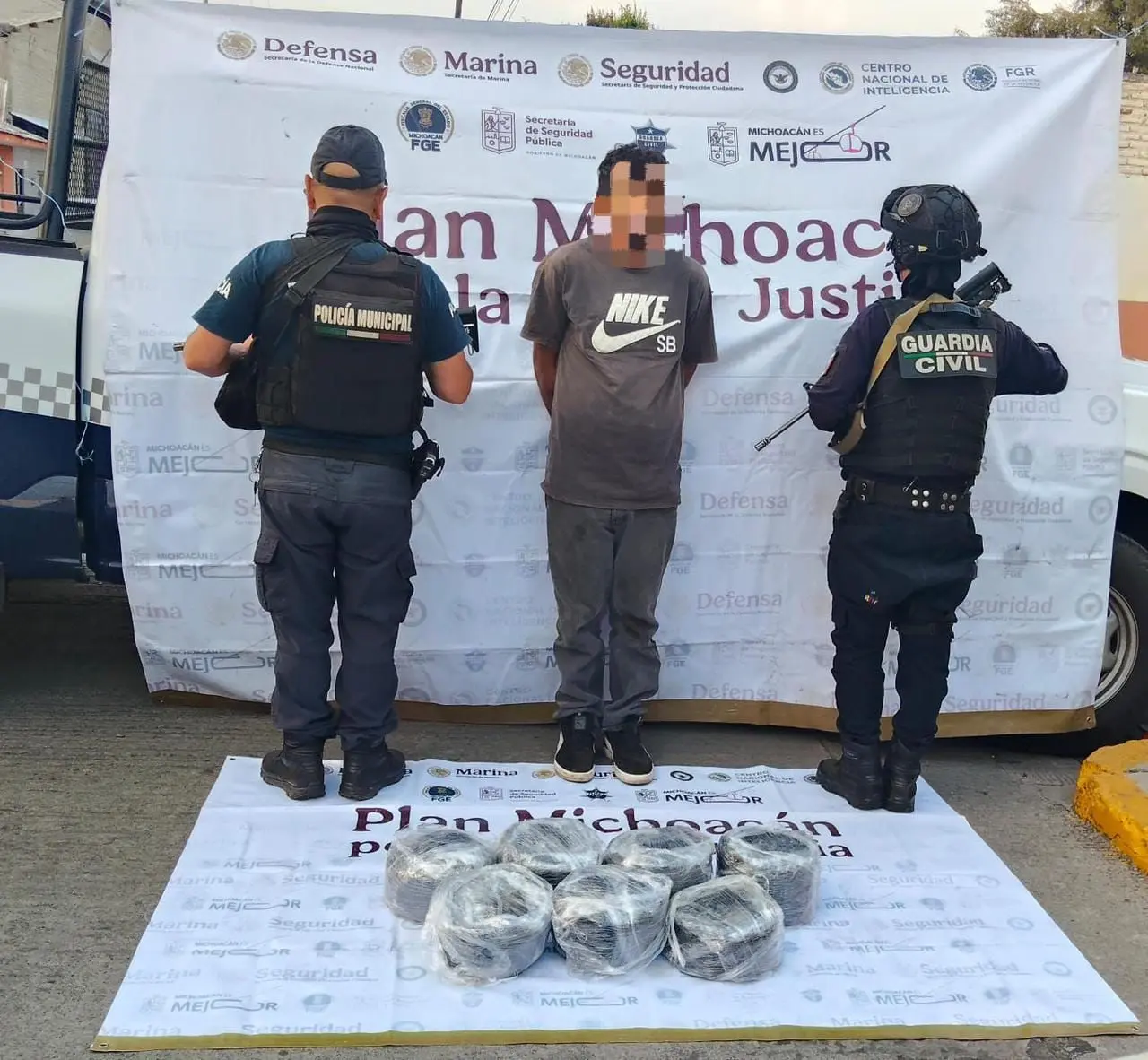 Detenido un hombre con 7 kg de marihuana en Jacona
