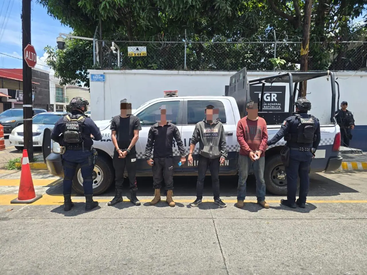 Detenidos en Uruapan 4 presuntos integrantes de célula delictiva; uno de origen venezolano: SSP