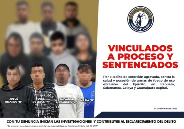 Detienen 11 presuntos extorsionadores en Irapuato, Guanajuato
