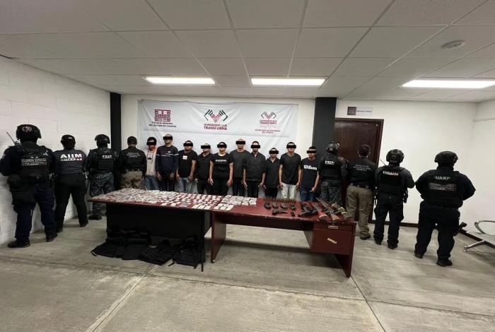 Detienen a 12 integrantes del CJNG en Chiapas