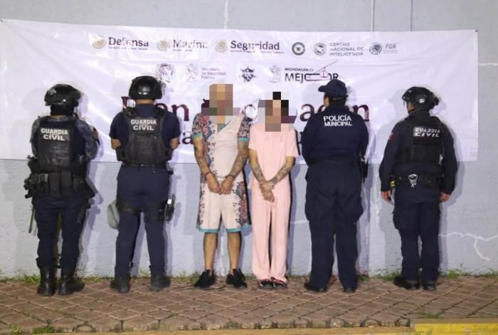 Detienen a dos en Cuitzeo con camioneta robada y metanfetamina