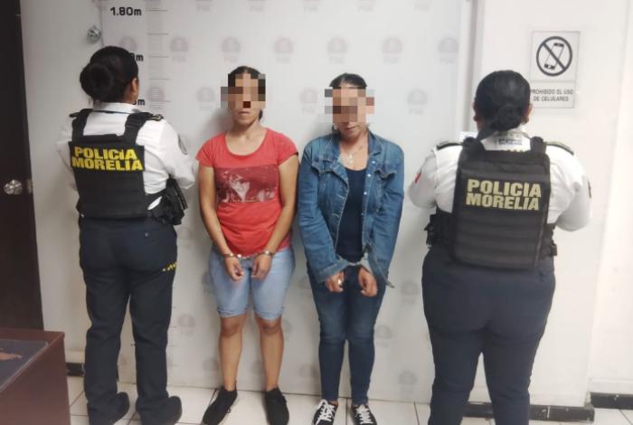 Detienen a dos mujeres por presunto allanamiento de morada en la colonia Ampliación La Huerta, Morelia
