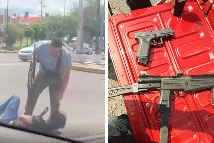 Detienen a sujeto armado que golpeó a motociclista en Torreón Nuevo, Morelia