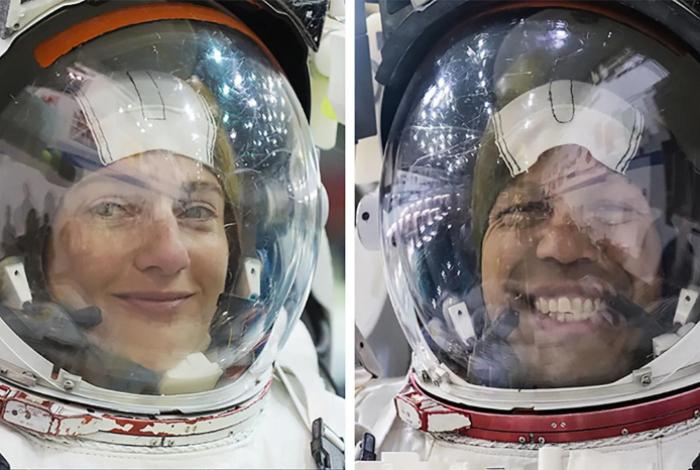 Dos astronautas de la NASA realizan caminata espacial para modernizar la energía en la EEI