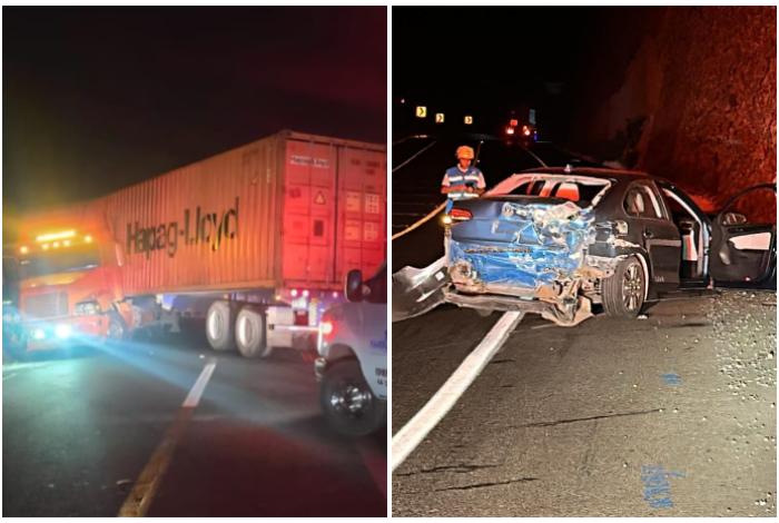 Dos percances viales se registran en la Autopista Siglo XXI durante la madrugada