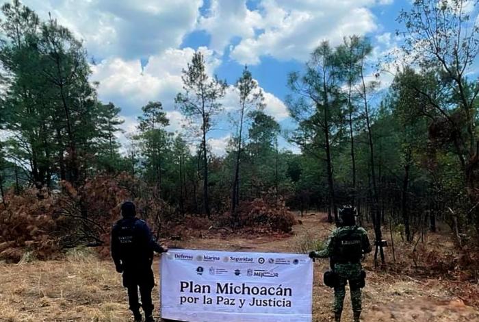 Ejército destruye campamento presuntamente ligado a la delincuencia en zona serrana de Zinapécuaro