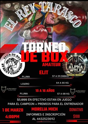 El torneo de Box Amateuer El Rey Tarasco llega a Morelia