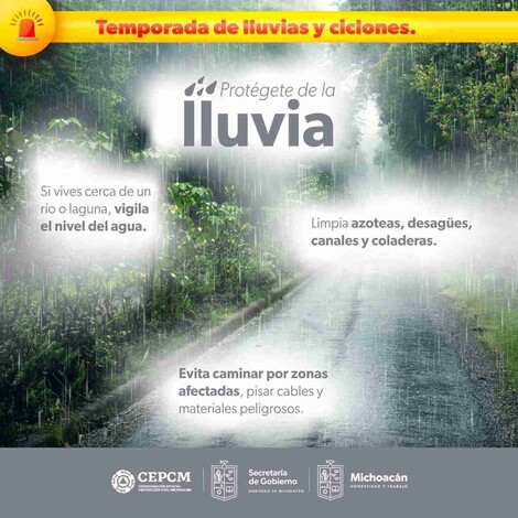 Emiten alerta preventiva para 20 municipios de Michoacán por tormenta tropical John