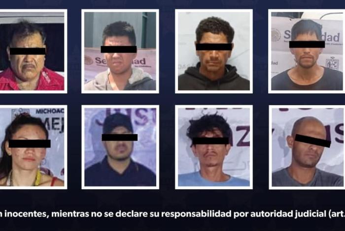 En distintos operativos, detienen a ocho en posesión de droga