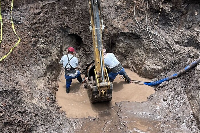 En marcha, reanudación de servicio de agua tras reparación de fuga