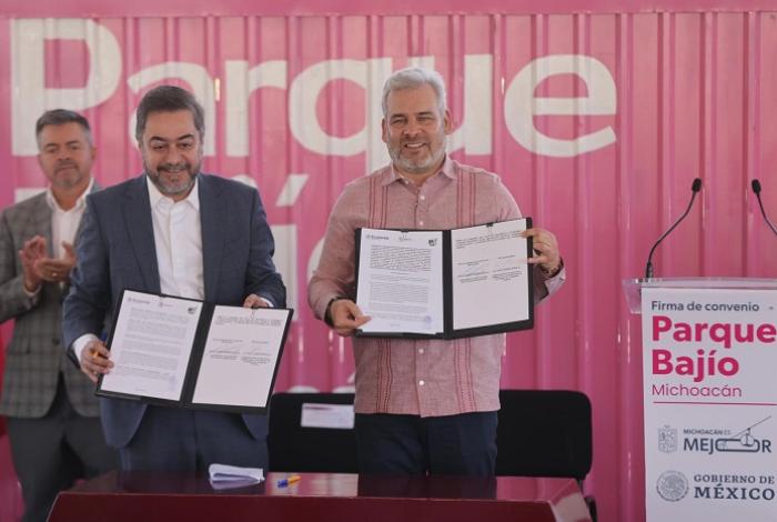 En Michoacán, primera firma de convenio para instalar el Polo de Desarrollo Industrial Bajío