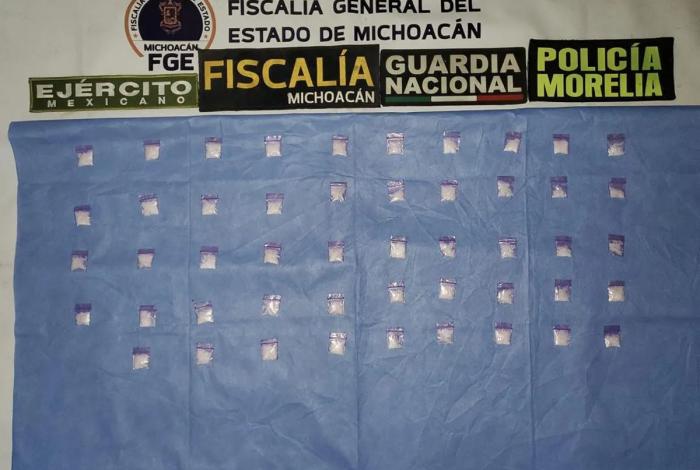 En Pátzcuaro y Morelia, asegura FGE más de 2 mil dosis de narcóticos