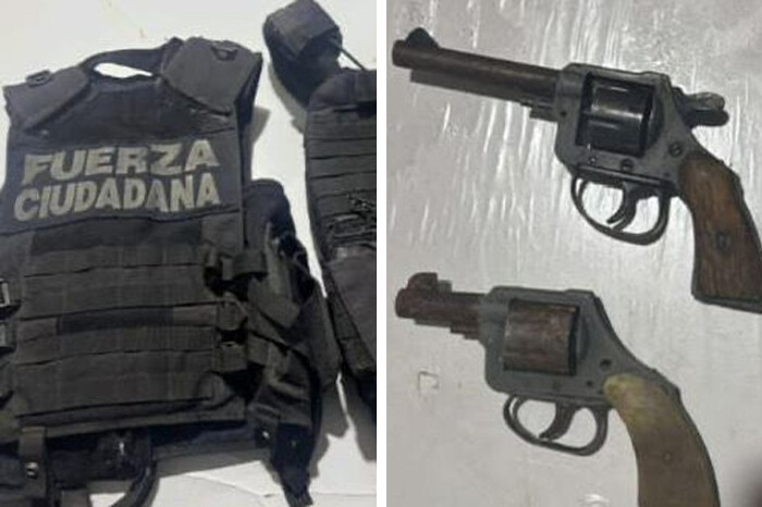 En Queréndaro detienen a un sujeto en posesión de dos armas de fuego y chalecos balísticos