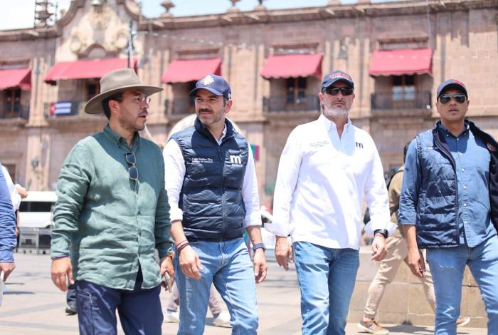 Encabeza Yankel Benítez recorrido de seguridad y protección civil en el centro de Morelia