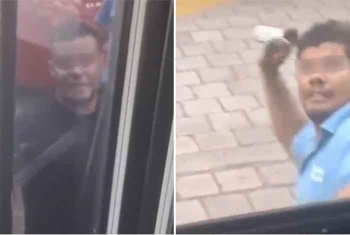 Encolerizados sujetos dañan cristales de camión de pasajeros al norte de Morelia