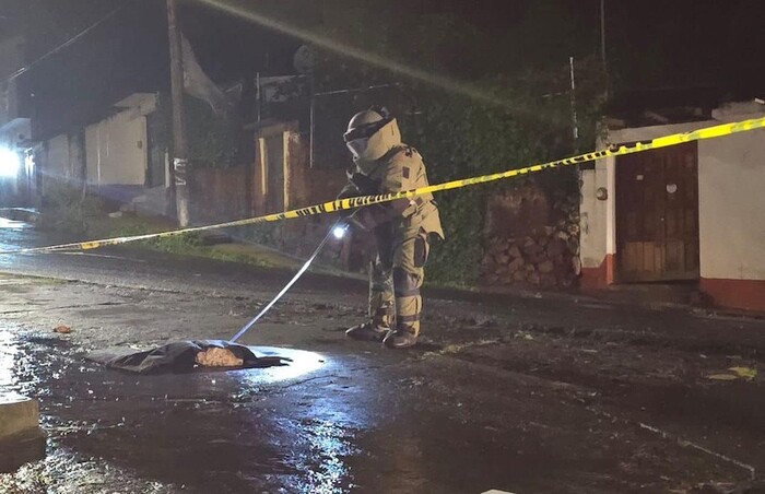 Encuentran y desactivan granada tirada en calle de Erongarícuaro