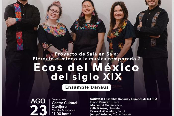 Ensamble Danaus se presenta este sábado en Clavijero