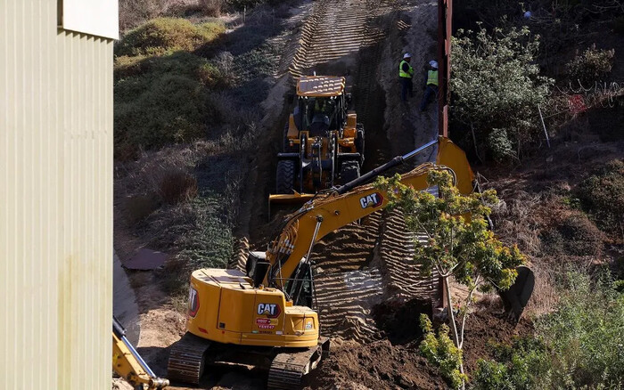 Estados Unidos retoma reconstrucción del muro en Tijuana