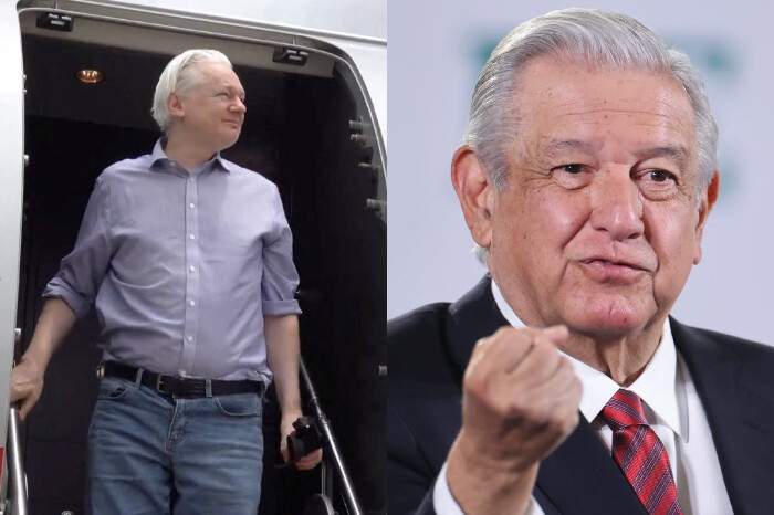 “Estamos muy contentos por la salida de la cárcel de Julian", AMLO celebra la liberación de Julian Assange