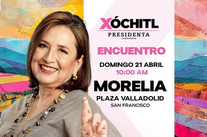 Este domingo, Xóchitl Gálvez estará presente en Michoacán