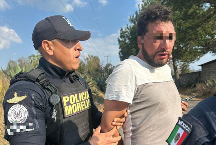 Este es el presunto feminicida de su propia madre, detenido por la Policía Morelia, en Arroyo Colorado