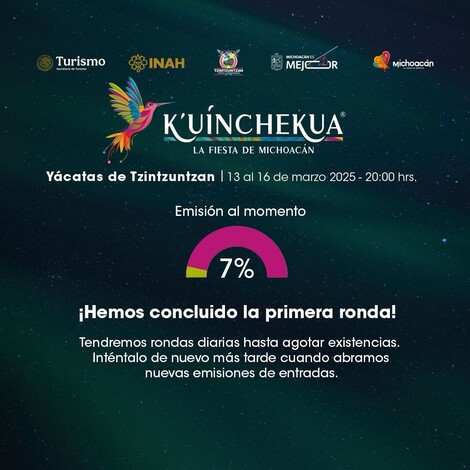 Estos son los horarios para conseguir tus boletos para la K’uínchekua