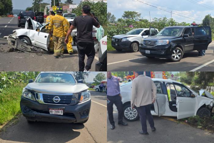 Fallece una mujer en carambola vehicular sobre la Morelia-Pátzcuaro
