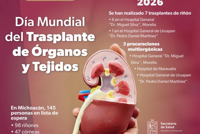 Familias michoacanas recuperan la esperanza, suman 7 trasplantes renales en 2026: SSM