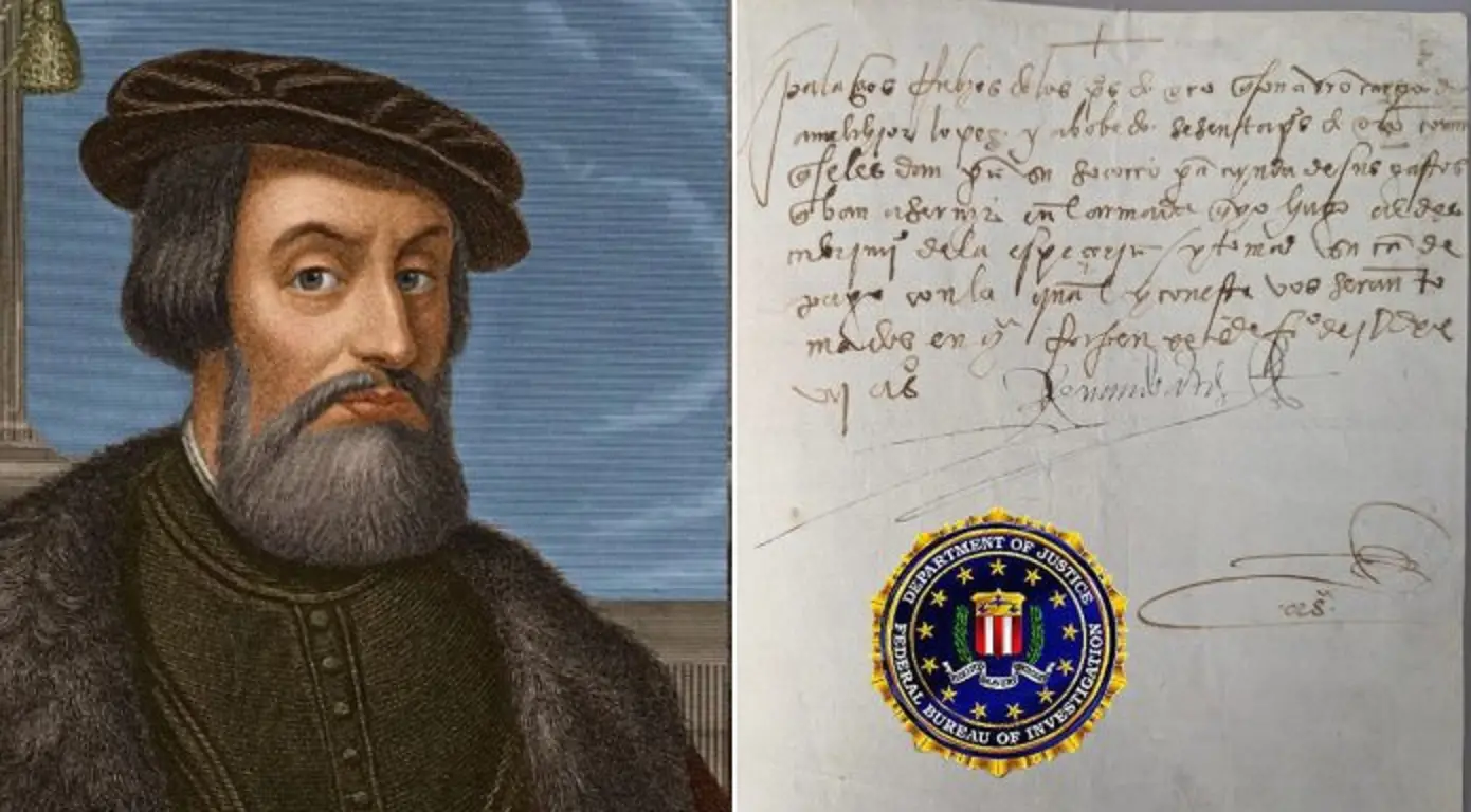 FBI entrega a México un manuscrito firmado por Hernán Cortés
