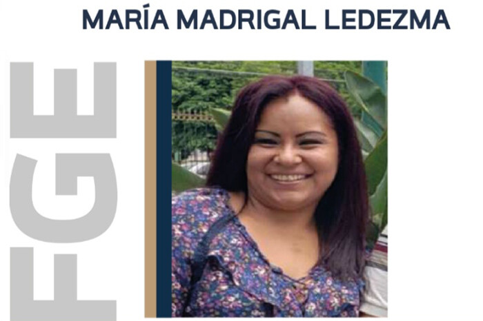 FGE ofrece 100 mil pesos para localizar a María Madrigal Ledezma, víctima de secuestro, en Uruapan