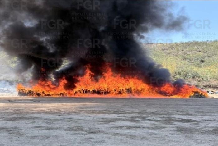 FGR LLEVA A CABO INCINERACIÓN DE MÁS DE 12 TONELADAS DE NARCÓTICO