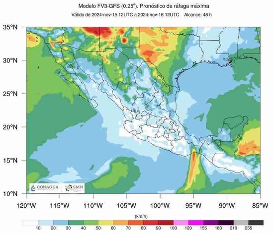 Frente frío No. 10 se desplazará lentamente sobre el país