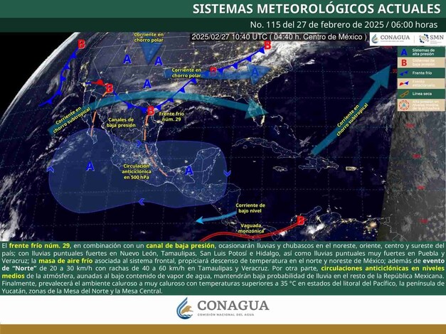 Frente frío No. 29 estará lejos de Michoacán