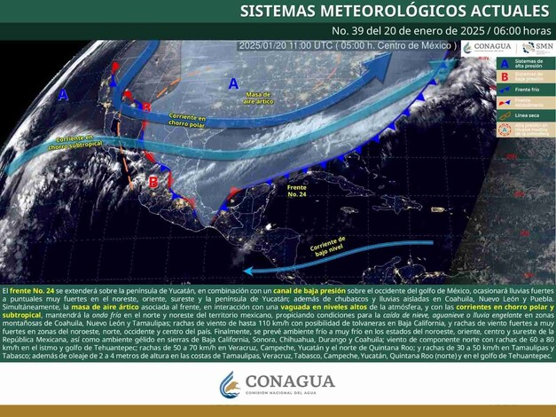 Frente No. 24 generará lluvias en el estado de Michoacán