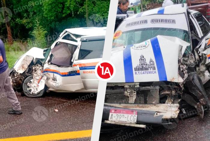 Fuerte carambola en la Morelia-Zacapu deja varios her1dos