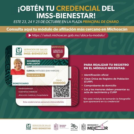 #Galería | ¿Aún no tienes tu credencial del IMSS Bienestar? Anuncian fechas para tramitarla en Charo