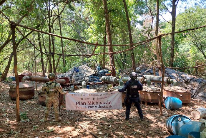 #Galería | En operativo interinstitucional, SSP desactiva laboratorio de droga en Arteaga
