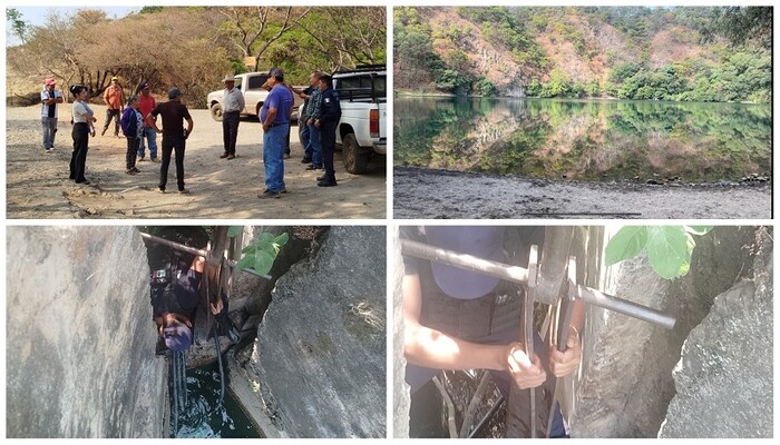 GC y edil de Tacámbaro aseguran mangueras usadas para robo de agua en manantial La Alberca