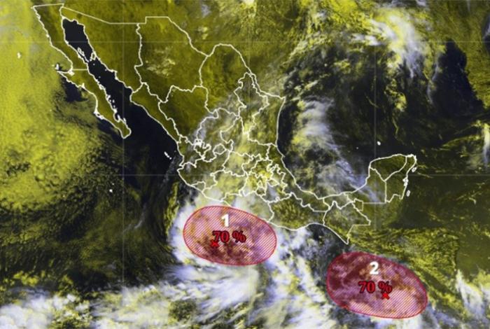 Gobierno de México emite alerta e implementa vigilancia ante potencial desarrollo ciclónico en el Pacífico