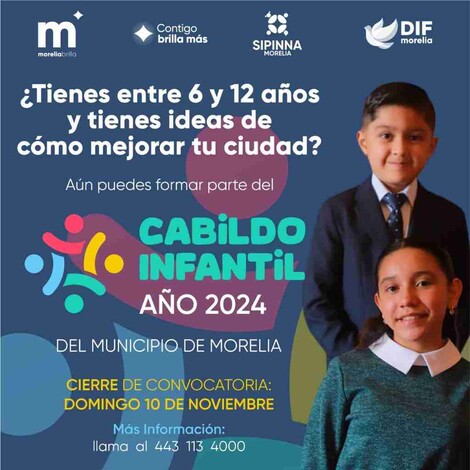 Gobierno de Morelia continúa impulsando la voz de las infancias a través del Cabildo Infantil 2024