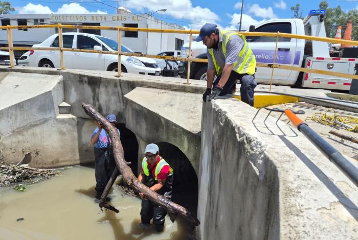 Gobierno de Morelia supervisa flujo de drenes Barajas y Arroyo de Tierras