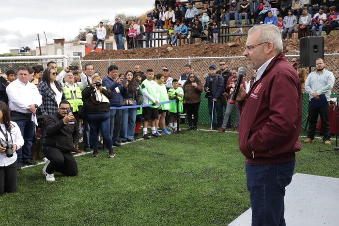 Goles por la paz; listas 16 canchas futboleras: SCOP