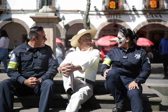 Guardia Civil, cercana a la ciudadanía y turistas durante la Semana de Muertos Michoacán 2024: SSP