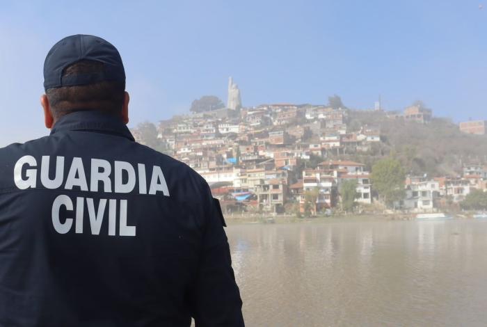 Guardia Civil mantiene operativo para prevenir extracción ilegal de agua en el lago de Pátzcuaro